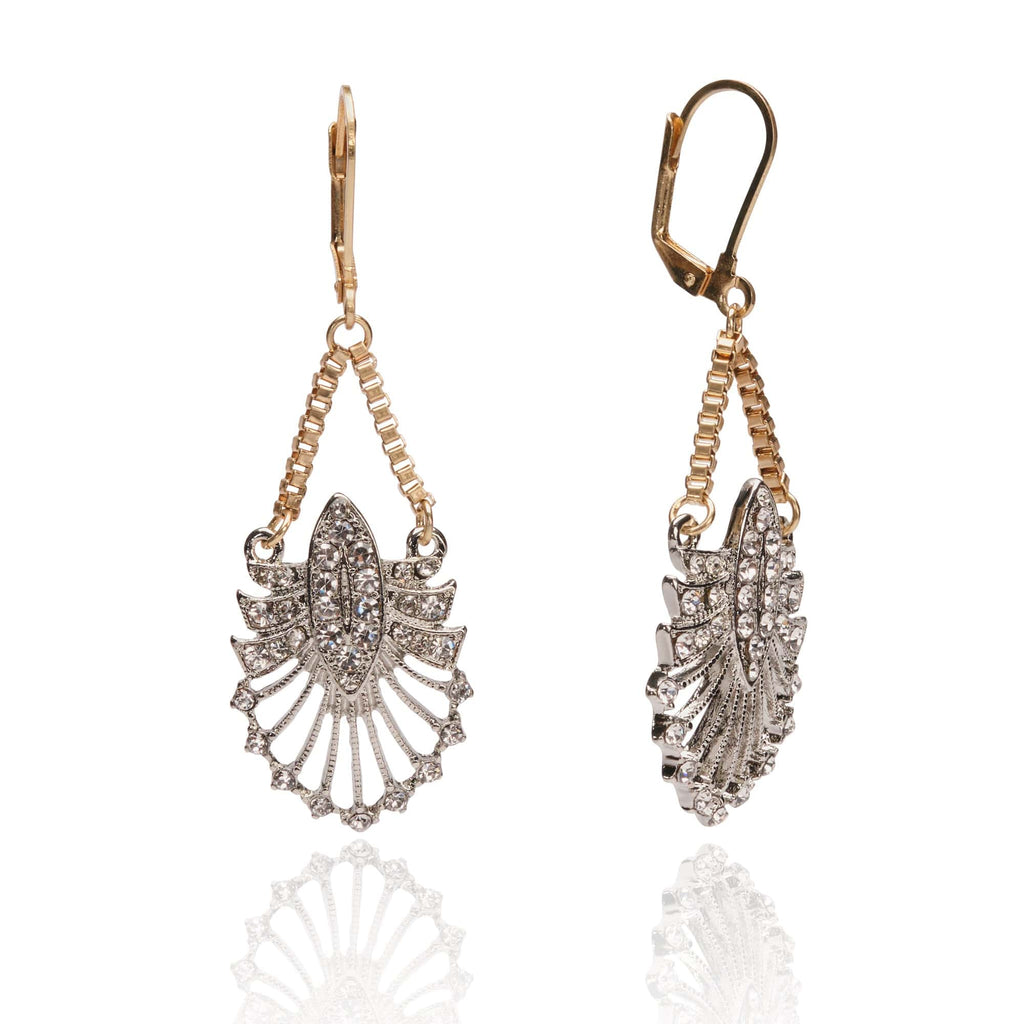 1920 Earrings: Vintage Style 1920s Crystal Drop Earrings