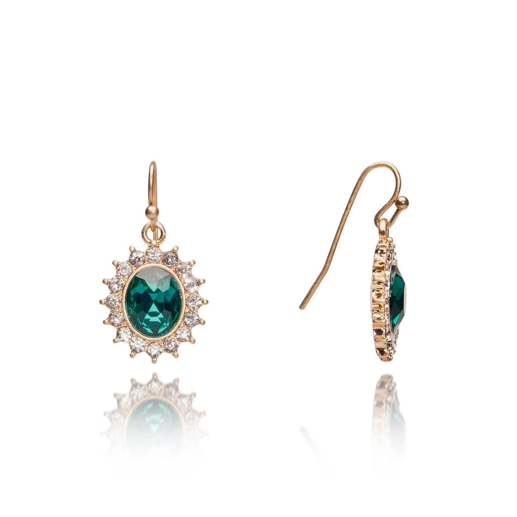 Regency Emerald Drop Earrings: Green Dangle Earrings