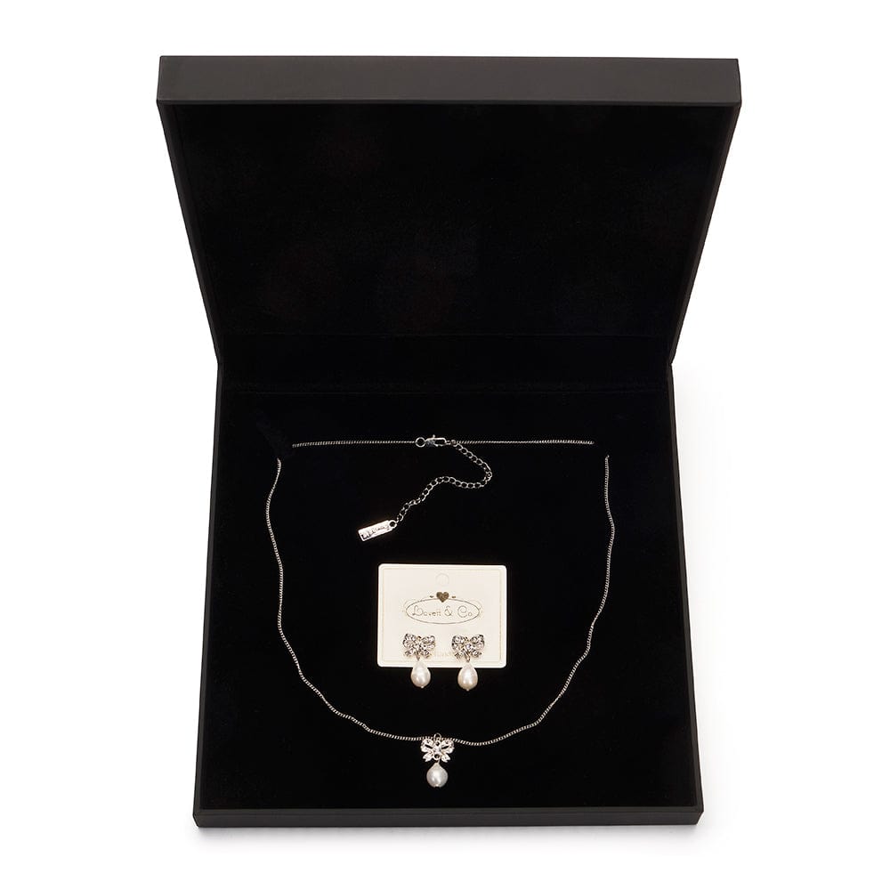 Bow Necklace and Earring Gift Set Box - £12 Gift Box is FREE
