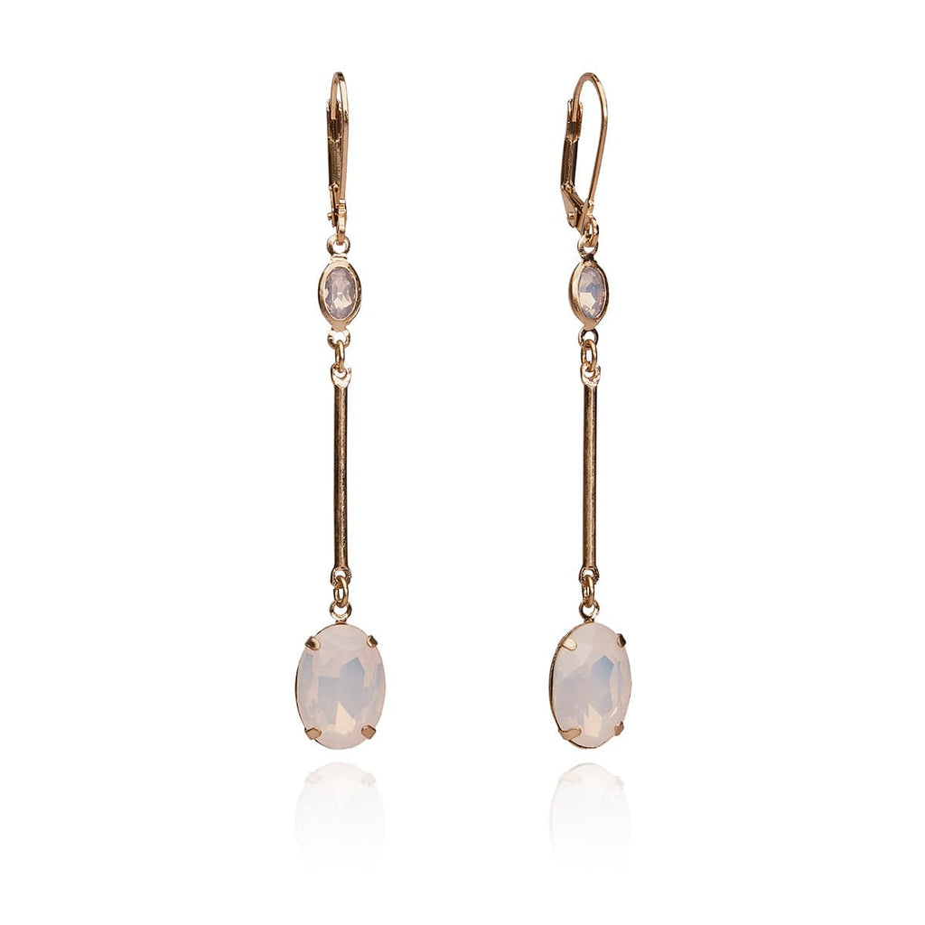 Rose Water Drop Earring: Long Drop Earring