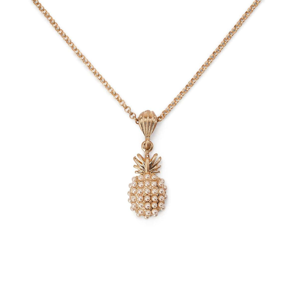 Tropical Pearl Pineapple Necklace: Novelty Necklace