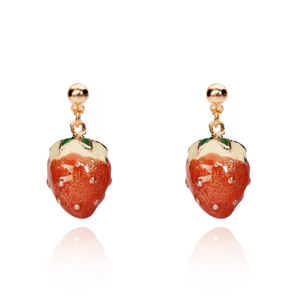 1950s Novelty Strawberry Earrings: 1950s Earrings