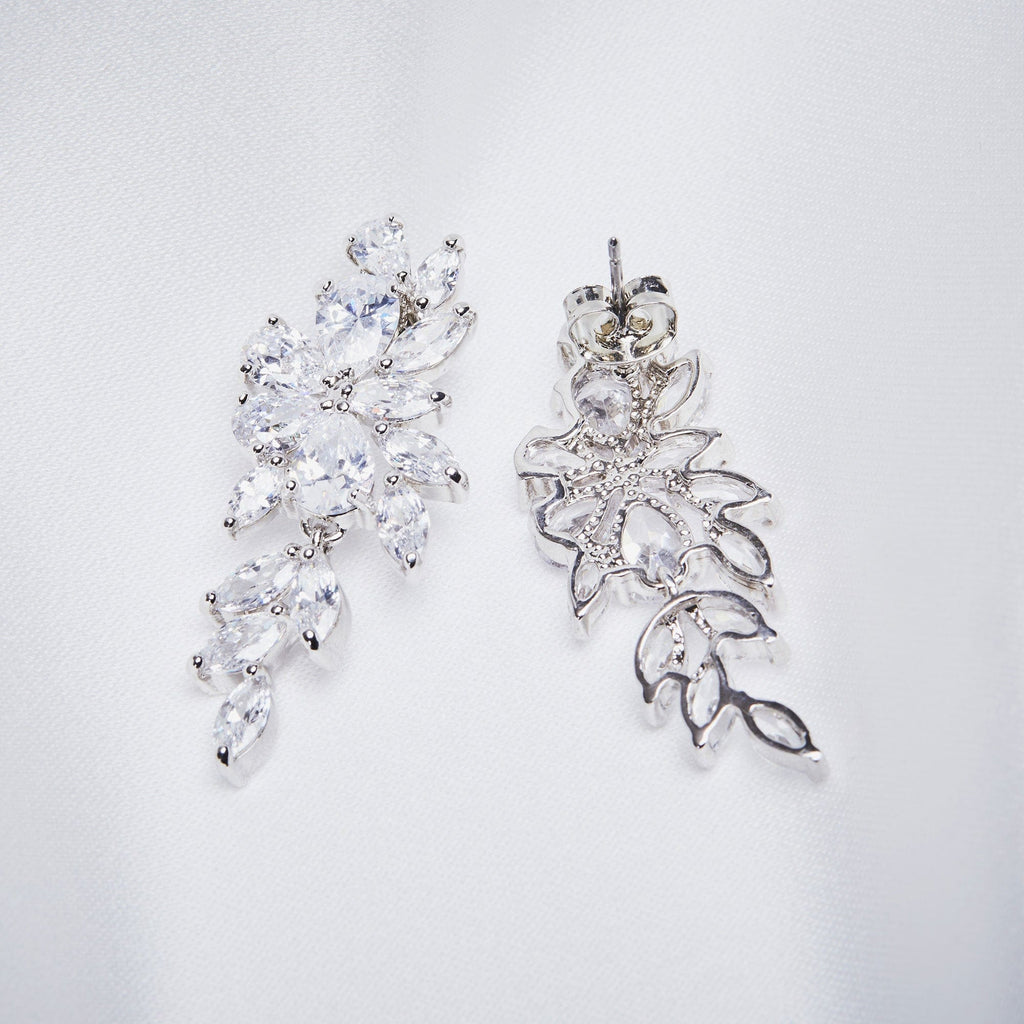 Vintage Inspired Czech Glass Earrings: Starlett Crystal Drop  Bridal Earrings