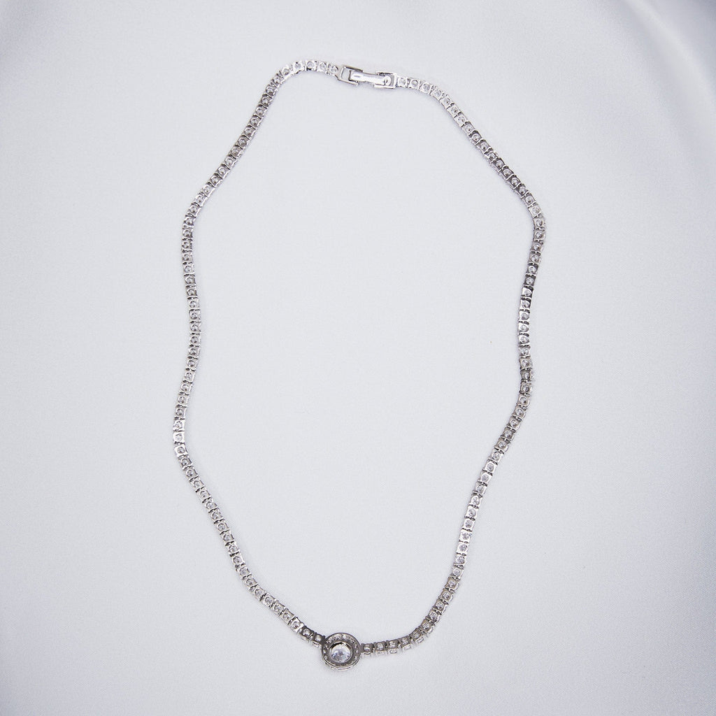 Simple Crystal Necklace with Centre Stone with FREE GIFT BOX