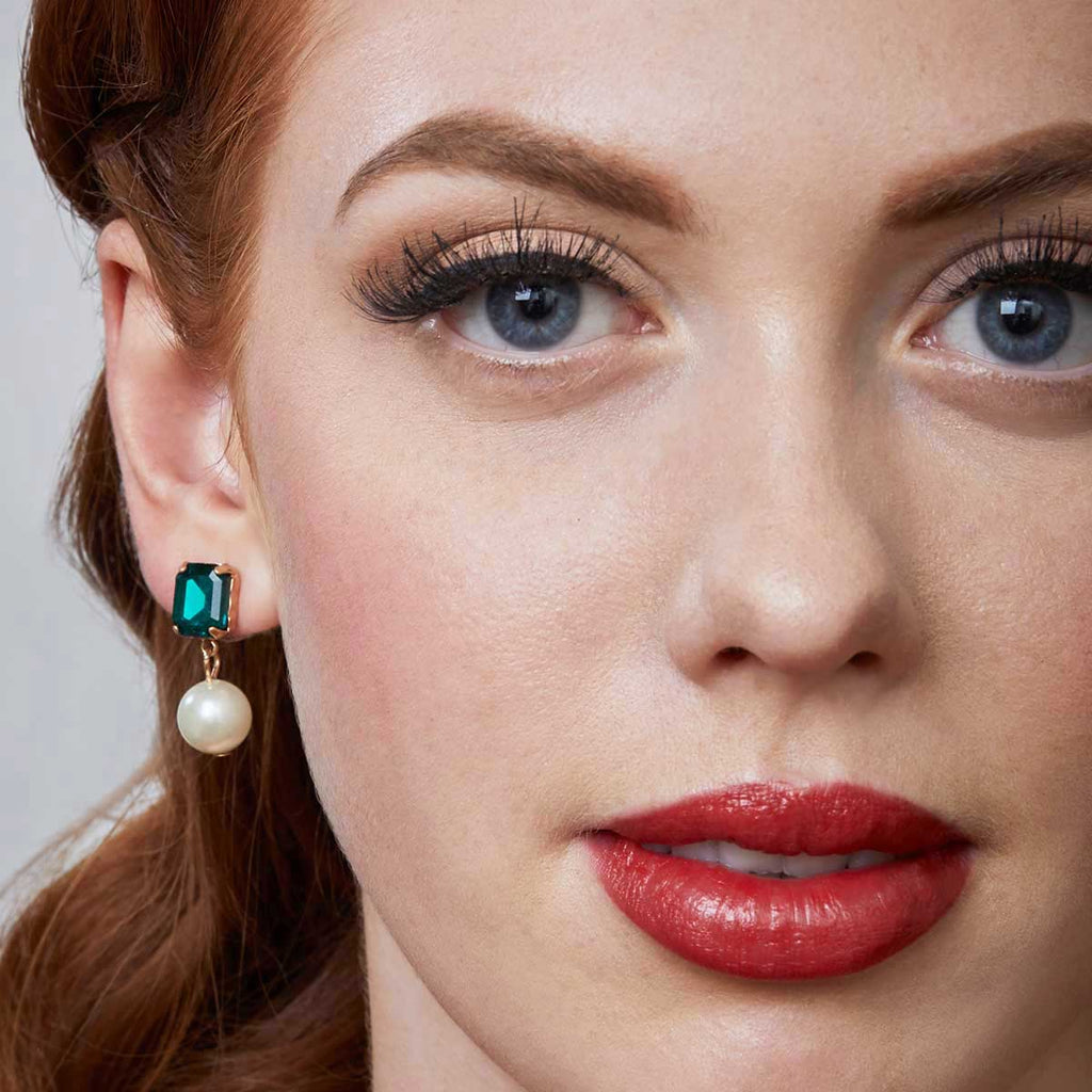 Regal Pearl Stone earrings