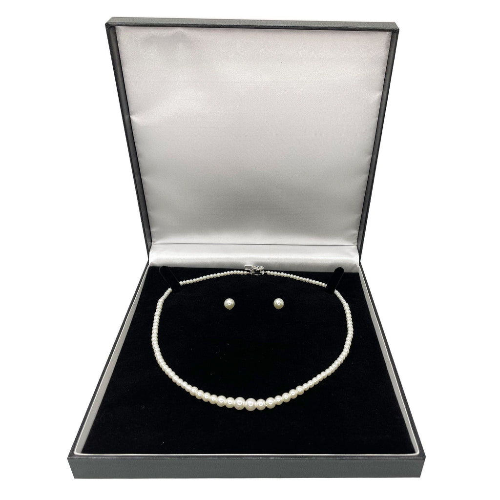 Grace Kelly Pearl Jewellery Set: Vintage Pearl Necklace & Matching Pearl Studs- £12 Gift Box Is Free