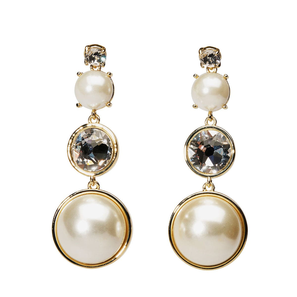 Cordelia Swarovski ®️ Crystal and Pearl Drop Earrings