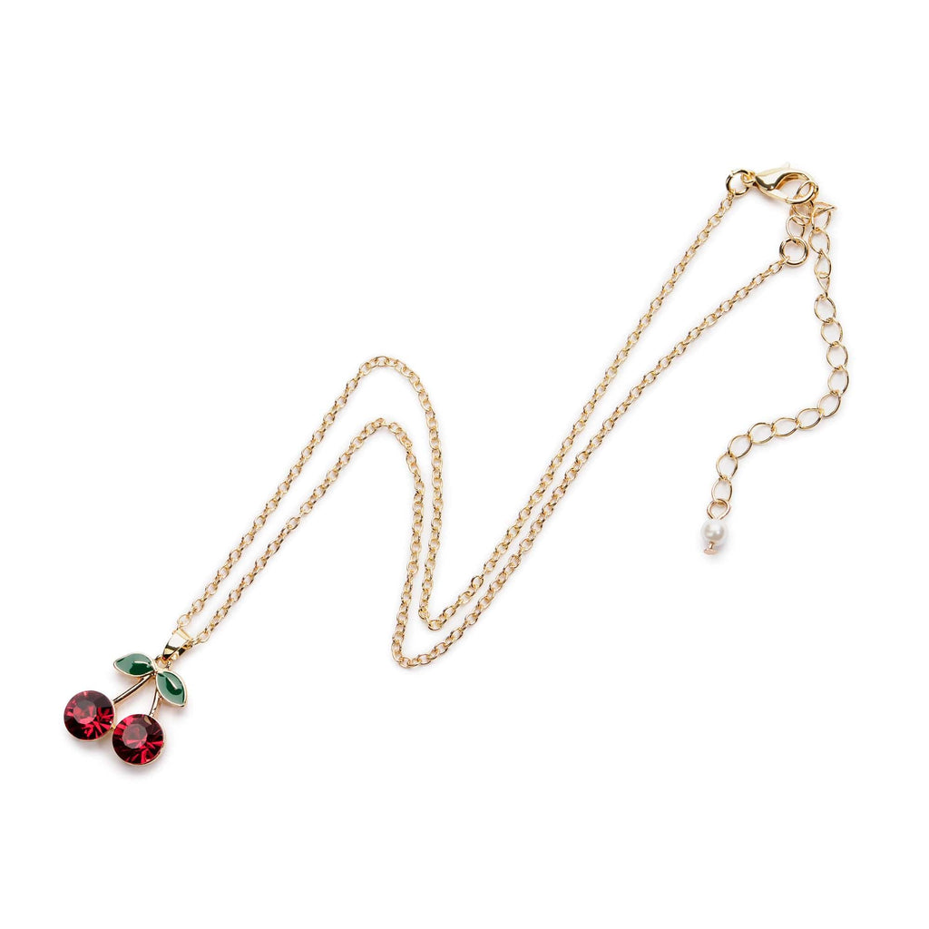 Cherry Necklace: Vintage Style Red Cherry Necklace