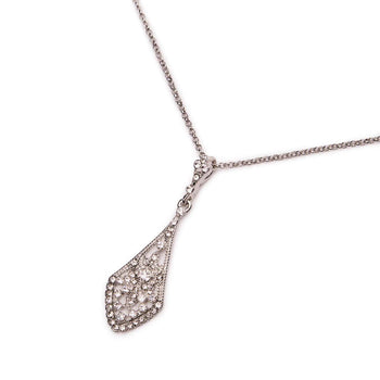 Art Deco Crystal Pendant Necklace