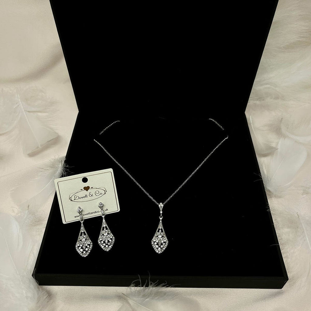 Art-Deco-Necklace-With-Matching-Crystal-Earrings
