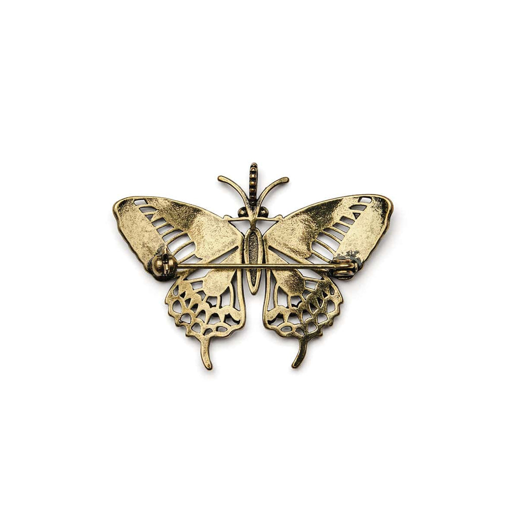 Arts and Crafts Antique Enamel Butterfly Brooch