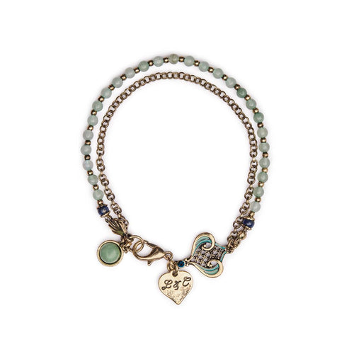Deco Style Aventurine Chain Bracelet
