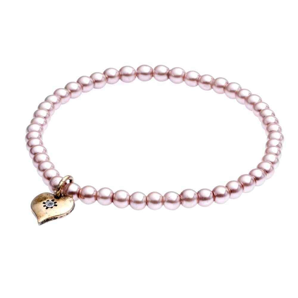 Tiny pearl bracelet pink