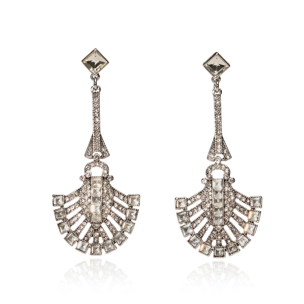 Crystal Drop Earrings: Great Gatsby Style Long Crystal Drop Earrings