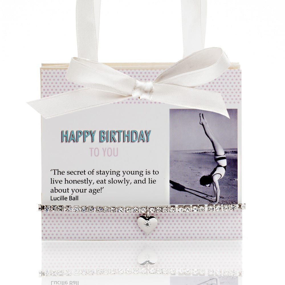 Picture of Happy Birthday Postcard With Diamante Bracelet 'The Secret To A Good Life..'