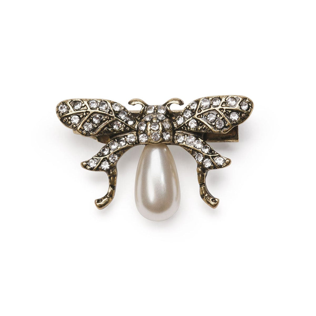 Vintage Bumble Bee Brooch with Pearl body by Lovett and Co