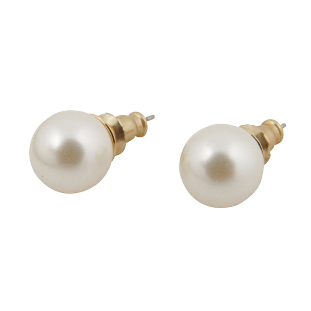 Vintage Inspired 1950s Cream Pearl Stud Earrings by Lovett and Co
