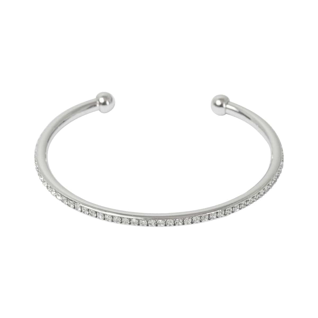Picture of Crystal Edged Open Bangle - Silver